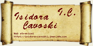 Isidora Čavoški vizit kartica